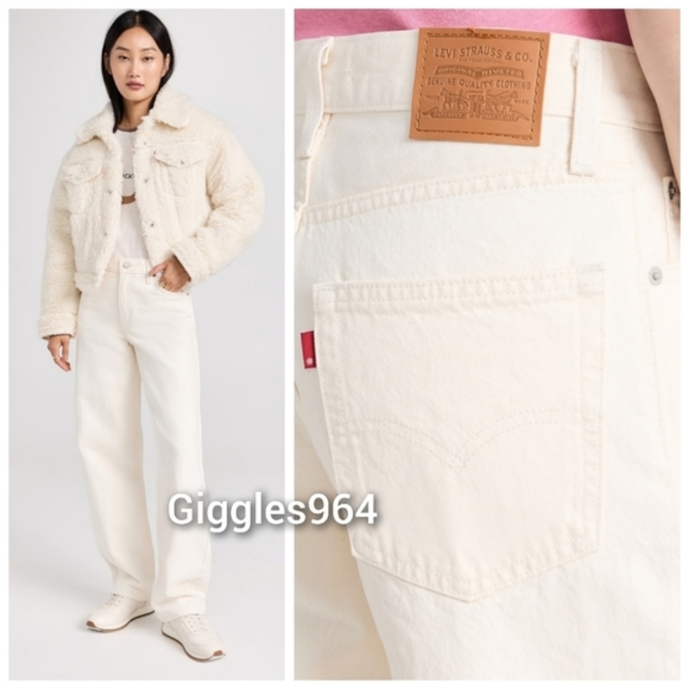 Levi's Baggy Dad Jeans Barely Freezing White - Picture 7 of 12